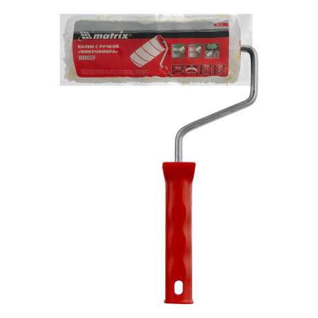 Валик "Микрофибра", 180 мм, ворс 12 мм, D 48 мм, D ручки 8 мм, полиэстер Matrix