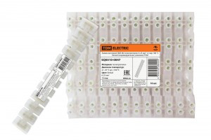 TDM колодка винтовая (ЗВИ) 12 пар 80А 25мм "п/п" бел. (инд. штрихкод) SQ0510-0047