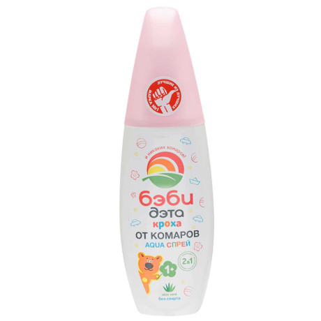 Спрей от комаров БЭБИДЭТА АКВА 100мл гипоалергенный Х24