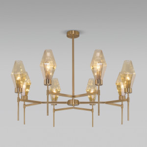 Eurosvet люстра 8x60W E14 900х900х680 мет янтарн/латунь Prism 60143/8 Умный дом a061937