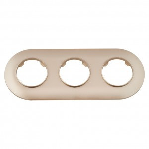 Bylectrica РЕТРО ПРОВАНС круг Рамка 3 мест. корп. ABS, (ЮЛИГ.735212.501 шампань)