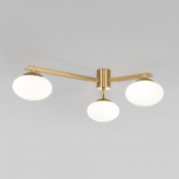 Eurosvet люстра 3x20W 625х540х165 мет. бел./латунь Opaline Умный дом 70220/3 a065763