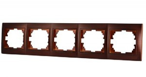 "Lezard Мира рамка 5 мест. (б/вст, горизонт.) маун 701- (PC) 404/0400-150