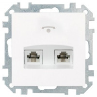 Bylectrica СТИЛЬ мех. розетки телефонной 2 гнезда белый, (ТР24-051)