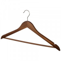 Вешалка-плечики 45см, деревянная с перекладиной, темно-коричневый 107913 Рыжий кот