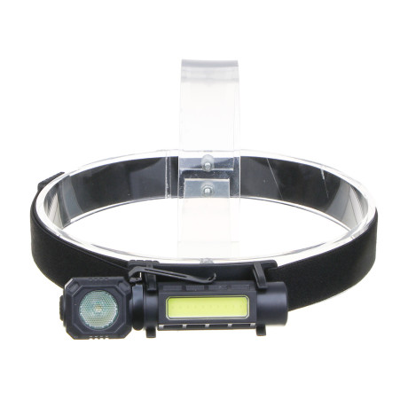 ЕРМАК Фонарь налобный, XPG+COB, 4 режима, 500мАч, зарядка Туре-С, 103х27х25 мм, пластик