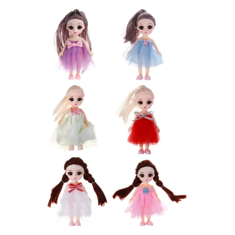 ИГРОЛЕНД Кукла шарнирная в шкатулке, PP, PVC, ABS, 10,5х6х10,5 см, 4 дизайна