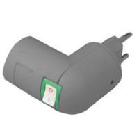 Ecola патрон-переходник вилка-патрон E27 с выключателем Серебяный APT7SSEAY (12!)