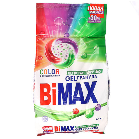 Стиральный порошок BIMAX Color /1000 пятен, Automat, п/э, 2,4кг