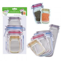 Пакеты герметичные &quot;Баночка&quot;, н-р 4шт/уп,цена за уп(кратность6шт!!!),полим.матер. VL80-396 Мультидом