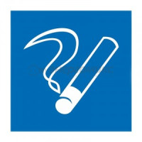 Знак (наклейка) Место курения 200х200 Rexant цена за шт (5!), 56-0033