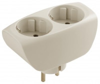 ЭРА разветвитель (тройник) 2роз. 16А сл. кость, земля, шторки (линейный) SP-2e-I