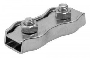 Зажим троса ЗУБР двойной, оцинкованный, 8мм, ТФ5, 15 шт