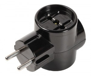 SmartBuy разветвитель (тройник) 3роз. 10А (АБС-пластик, Т-образный, земля, черный) SBE-16-A06-3z