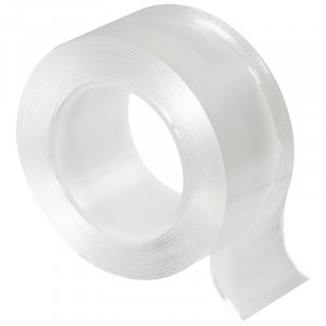 Нано-лента двусторонняя клейкая многоразовая, прозрачная, 2м, ширина 30 мм арт.108110