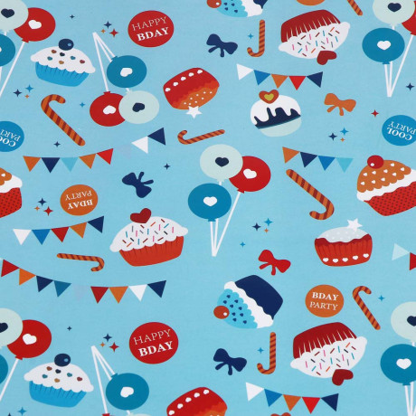 Бумага тм Fntastic подарочная, 70x100 см, 70 г односторонняя, 6 диз., арт.3