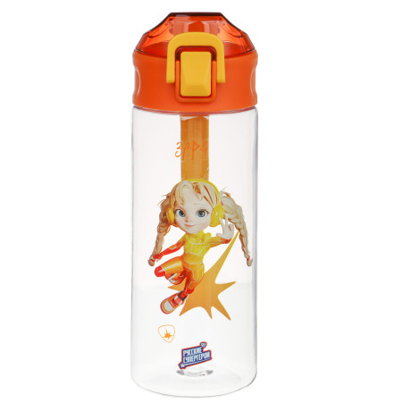 Бутылка спортивная тм BY Русские Супергерои, 7,3x21,3см, 600мл, PC, PP, 8 дизайнов