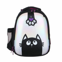 МИЛЫЙ КОТИК Рюкзак шк.жесткий 38х28х15см, 2 отд., 2 карм., эргон.спинка, лямки с рег.по росту, ПЭ