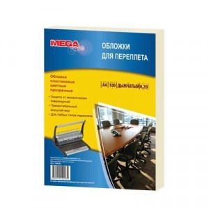 Обложки для переплета пластиковые ProMega Office зеленые, прозр., А4, 200мкм, 100шт/уп