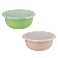 Миска Modena 2,1л с крышкой, пластик, 2 цвета