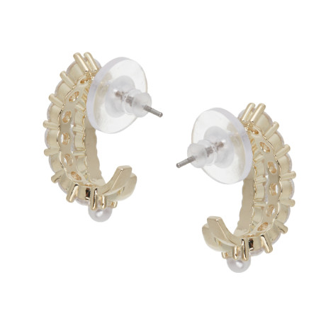 Серьги, медь, цирконий, 2 дизайна, БЖ25-1