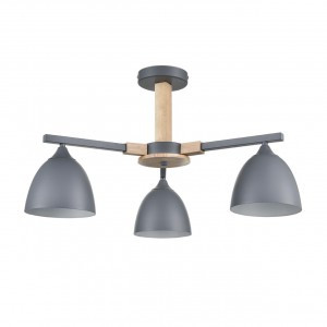 LUMION 8096/3C MODERNI LN25 серый/серый мет., дерево/мет. люстра Е27 3x60W 220V COLANGE
