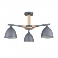 LUMION 8096/3C MODERNI LN25 серый/серый мет., дерево/мет. люстра Е27 3x60W 220V COLANGE