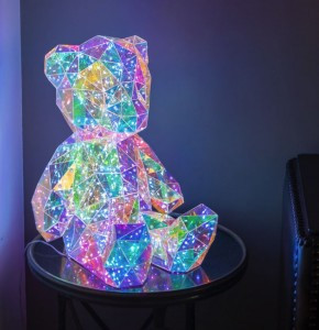 Uniel Фигура новогод. св/д "Мишка" 40x32x30см USB-провод, 80LED RGB радужный ULD-R504 USB/RGB BEAR