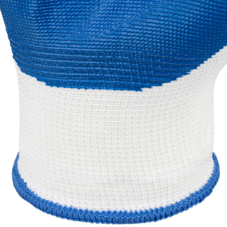 Перчатки полиэфирные с синим нитрильным покрытием, размер 9, 13 класс вязки Сибртех