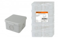 TDM коробка распред. ОУ 65х65х50мм, крышка, IP54, 4вх., без гермовводов (10!) SQ1401-0811