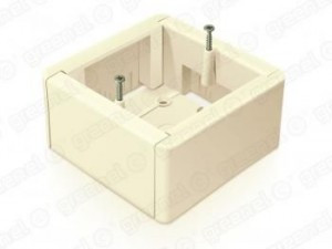 GREENEL Коробка уст. универсальная ОУ 88х88х44мм, IP20, СЛОНОВАЯ КОСТЬ (50шт) GE40231-02
