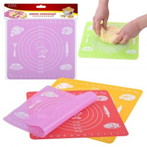 Коврик кулинарный с разметкой, 29*26см (кратность 6шт!!!) силикон DH80-134 Мультидом
