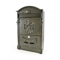 Ящик почтовый мет АЛЛЮР №4010 бронза В40,5*Ш25,5*Г7,5см,  2 кл