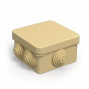 Промрукав Коробка распред. ОУ 70х70х40 6 гермовводов, HF, сосна (132шт) IP55  40-0200-1001