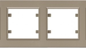 Makel Karea рамка  2 мест. латунь (горизонт.) 56057702
