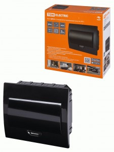 TDM бокс (корпус) пластик. ЩРВ-П-10 мод. встраиваемый, Антрацит IP41 SQ0902-1003