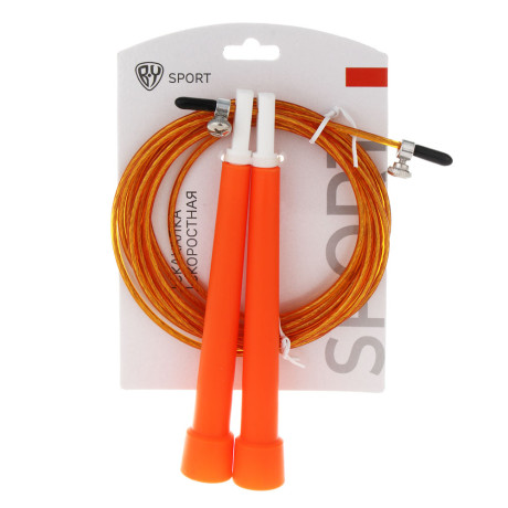 Скакалка скоростная тм BY SPORT, 3м, d2,5мм, сталь, ПВХ