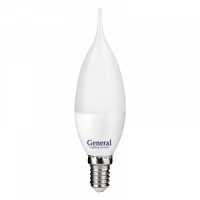 General свеча на ветру E14 7W(550Lm) 4500K 4K 35x125 пластик/алюм. 648900