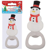 Открывалка д/бутылок &quot;Снеговик&quot;, 8,5*3,5 см (кратность 3!!!) VL2-181 Мультидом