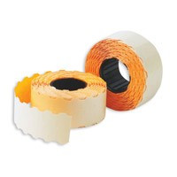 этикет лента 26х12 оранж волна 1000шт/рул 10рул/уп 72149