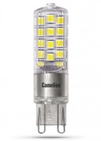 Camelion G9 220V 6W(490lm 330°) 4500K 4K прозр. 65x16 пластик LED6-G9-NF/845/G9