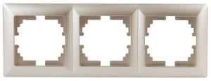 ЭРА Intro Solo Рамка 3 мест. СУ шампань 4-503-04, 5546