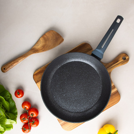 SATOSHI Гардан Сковорода литая d28см, антипригарное покрытие мрамор, индукция