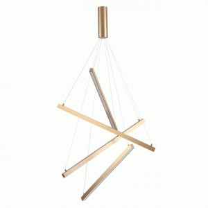 ODEON LIGHT 3860/48L ODL19 052 зол. подвес. св-к св/д 48W 2700lm 3000K 2K COMETA 2700lm 1200x650