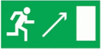 Navigator наклейка к эвакуационному выходу направо NL-100x200W-E05 (на стену), 14354