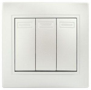 ЭРА Intro Plano выкл. СУ, 3 кл, 10A, перламутр, 250В, IP20, 1-106-06 9427