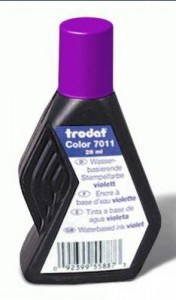 Краска штемпельная TRODAT фиолетовая 28 мл, на водной основе, 7011ф