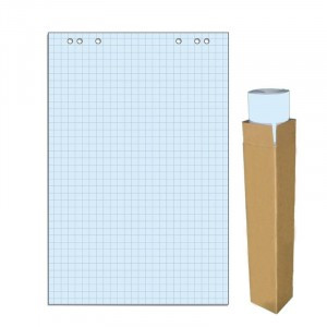 Бумага для флипчартов голубая пастель клетка 68.0х98.0 20 лист.80гр. 659383