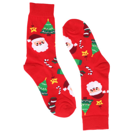 GALANTE Носки новогодние, р.25-27, 80% хлопок, 20% эластан, 6 диз.