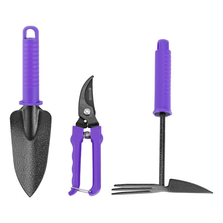 Набор садового инструмента с секатором, пластиковые рукоятки, 3 предмета, STANDARD Palisad